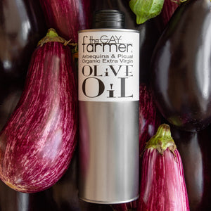 The Gay Farmer Arbequina Organic Extra Virgin Olive Oil November 2023 Harvest 500 ml / Free GB mainland delivery with 2 Cans or more.